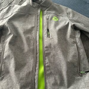 Hooey Green and Gray Fleece Jacket